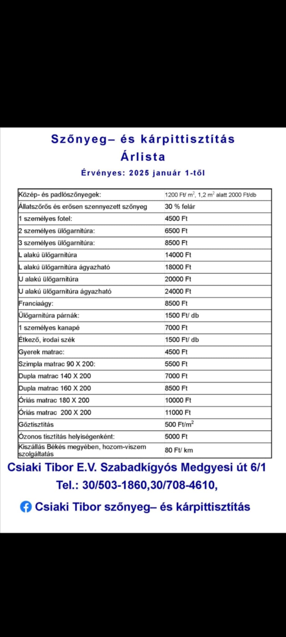 Csiaki Tibor Szőnyeg és Kárpittisztítás kép 2
